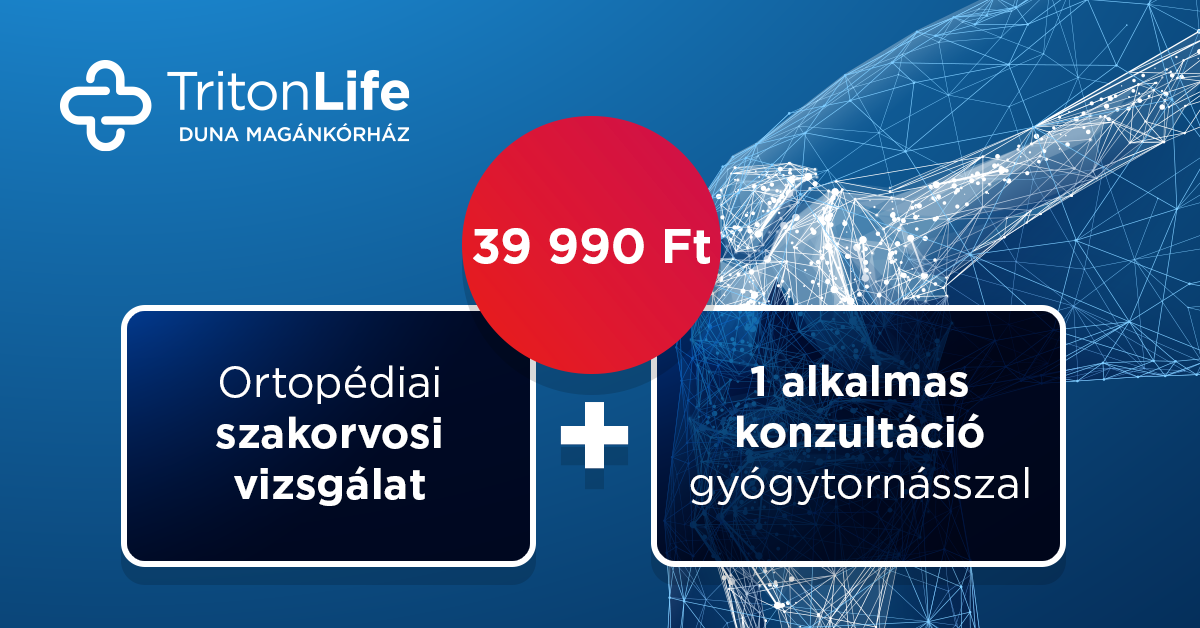 Ortopédiai szakorvosi vizsgálat + 1 alkalmas konzultáció gyógytornásszal