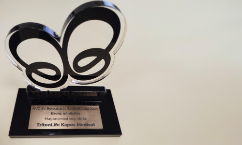 Bronz minősítést nyert a TritonLife Kapos Medical a betegbarát szolgáltatók versenyén